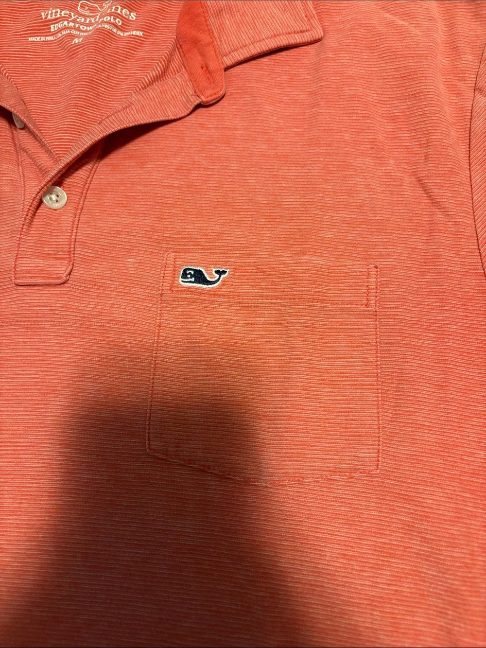 Vineyard Vines Men's Pocket Polo in Coral Pink